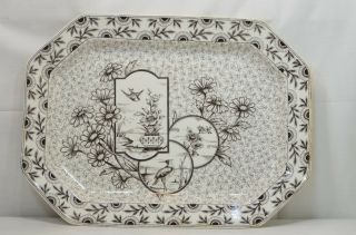 Ridgway Devonshire 2302 - Ex - Large Serving Platter - - - 16 X 12 - - England 1884