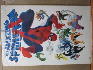 Vintage 1990 The Spider - Man Marvel Comic Superhero Poster 12160