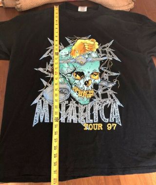 VTG Metallica T Shirt 1997 Tour Concert Pushead Zorlac Metal Anthrax Slayer XL 7
