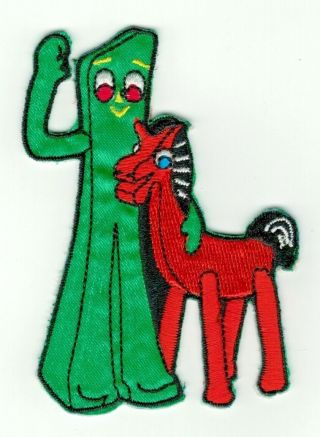 Gumby And Pokey Embroidered Patch Applique Green And Orange By Kalan Taiwan 831