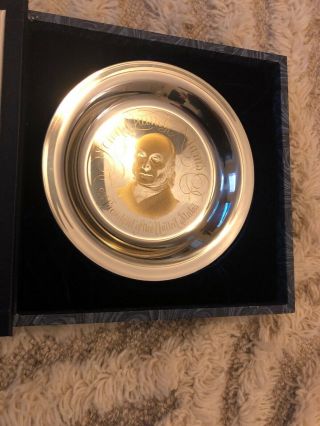 John Quincy Adams White House Plate Limited Solid Sterling 24k