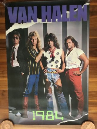 Van Halen 1984 Record Label Promo Poster 36 " X 24 " Rare/mint