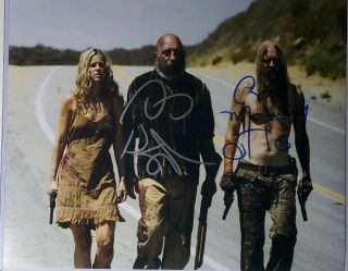 Sid Haig & Bill Moseley 2x Hand Signed 8x10 Photo W/ Holo 3 From Hell Zombie