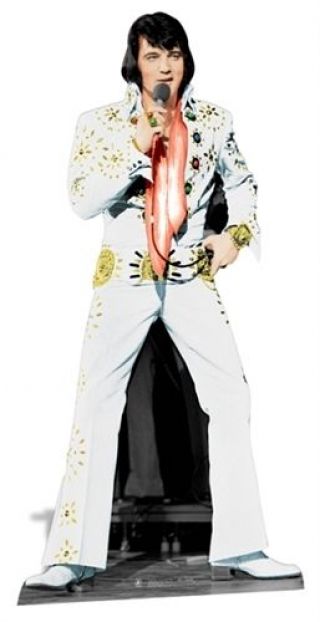 Elvis Presley The King Vegas White Suit Cardboard Fun Cutout/figure 178cm Tall