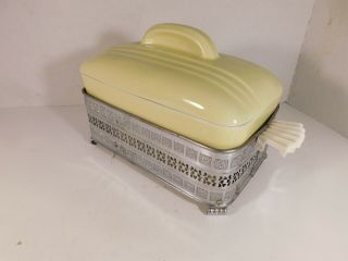 Vintage Art Deco Westinghouse by Hall Refrigerator Dish 5064 with Carrier 4