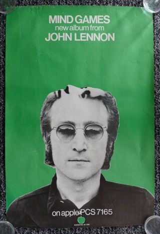 John Lennon - " Mind Games " Apple Promo Poster