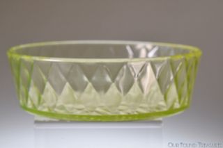 C.  1886 No.  1000 Diamond Quilted Bryce Bros.  Canary Vaseline Master Bowl