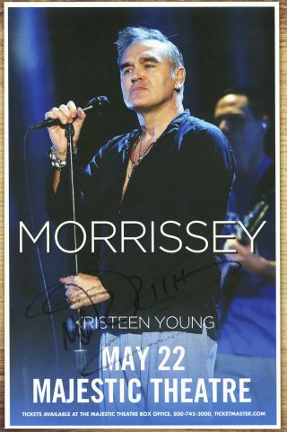Morrissey Autographed Gig Poster The Smiths