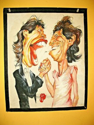 Rolling Stones Mick Jagger And Keith Richards - Caricature By Sebastian Kruger