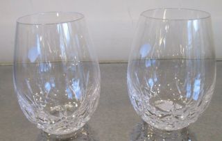 Waterford Lead Crystal Lismore Noveau Red Wine Deep Glasses - Set Of 2 -