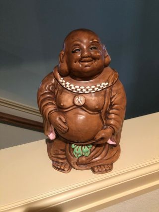 Rare Vintage De Forest Pottery Of California Buddha Cookie Jar