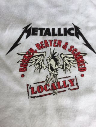 Metallica Local Crew Only Roadie Concert T - Shirt Broken Beaten & Scarred Xl