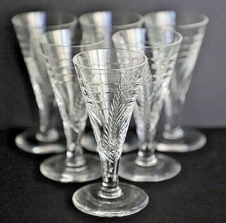 Six Webb Corbett Modernist Glasses By Herbert Webb C1935