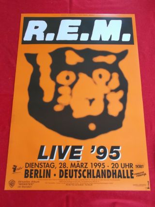 ,  1995 R.  E.  M.  Concert Poster 28.  3.  1995 Berlin Germany 1st print 2