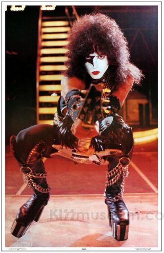 Kiss Poster Paul Stanley Alive Ii Stage Shot - 1977 Printing Near