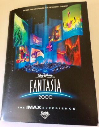 1999 Walt Disney Pictures Fantasia 2000 Imax Movie Media Press Kit With Slides