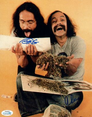 Cheech Marin & Tommy Chong Signed Autographed 8x10 Photo Up In Smoke Acoa