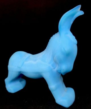 Fenton Art Glass Blue Satin Donkey
