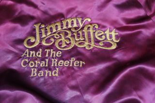 Vintage Jimmy Buffett Promotional Tour Jacket Purple Satin
