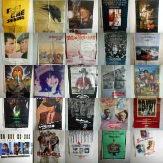 38 Folded 1970 - 1980s Movie Posters The Shining Alien Hbo Cinemax Elton John,
