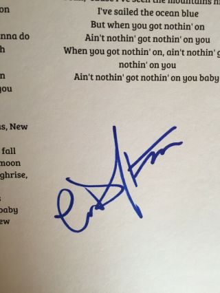CODY JOHNSON Country Star SIGNED Autographed Nothin On You Lyric Sheet Proof 1 2