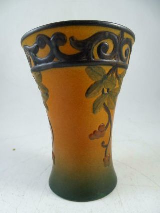 Antique 1920s Art Nouveau Ipsen Pottery Denmark Table Vase Vintage 5.  5 