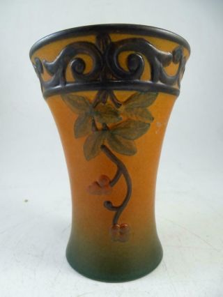 Antique 1920s Art Nouveau Ipsen Pottery Denmark Table Vase Vintage 5.  5 