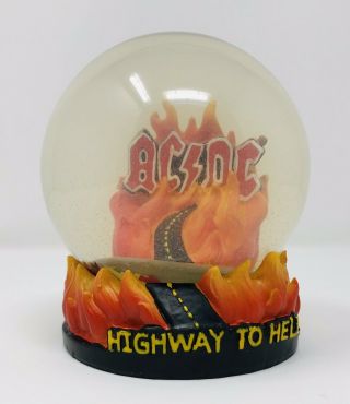 Ac/dc Highway To Hell Snow Globe Floating Lightning Bolts Rock N Roll 2006 Rare