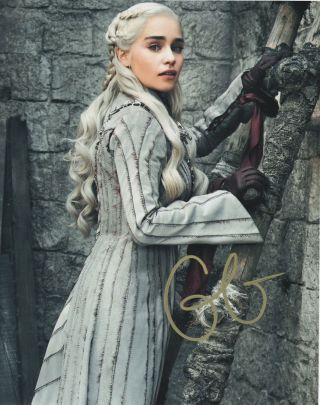 Emilia Clarke Game Of Thrones Signed Autographed 8x10 Photo E99