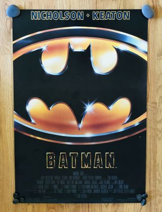 Batman 27x40 Rolled Theatrical Regular Style 1 Sheet Movie Poster 1989