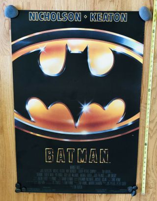 BATMAN 27x40 ROLLED THEATRICAL REGULAR STYLE 1 SHEET MOVIE POSTER 1989 2