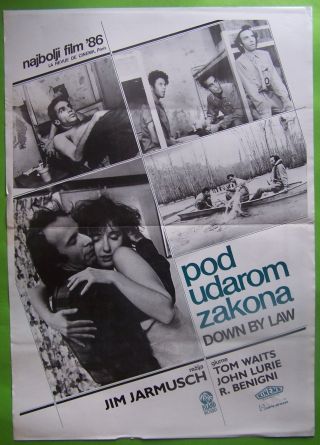 Down By Law - Tom Waits/roberto Benigni/j.  Lurie - Yugoslav Movie Poster 