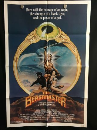 The Beast Master 1982 One Sheet Movie Poster Marc Singer Tanya Roberts Fantasy