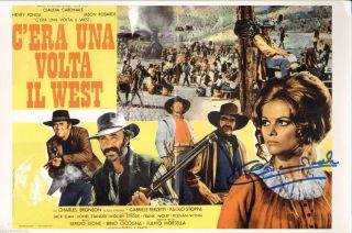 Claudia Cardinale Signed Once Upon A Time In The West Poster Autograph W/