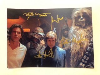 Mark Hamill Ford Mayhew Dee Williams Star Wars Signed Autograph 6x8 Photo