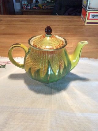 Shawnee Corn King Teapot With Gold Trim