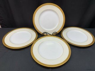 Minton Hardy And Hayes Pattern H3046 Set Of 4 Dinner Plates 10 5/8 "