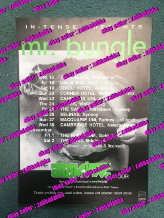 Mr Bungle Disco Volante 1996 Aust Tour Poster Faith No More Secret Chiefs 3