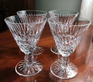 Waterford Crystal Four (4) Tramore 5 1/2 " Water Goblets