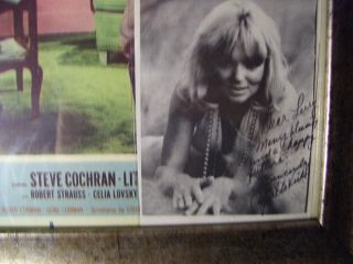 " Vintage:.  " Screem Queen " Actress: Yvette Vickers Autograph & Lobby Card