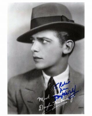 Douglas Fairbanks Jr Signed Vintage 8x10 Photo / Autograph