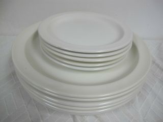 Stonehenge Midwinter Plates (12) 7 Dinner - 5 Dessert White