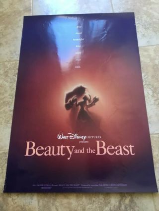 Beauty And The Beast Advanced Movie Poster Walt Disney Rolled D/s