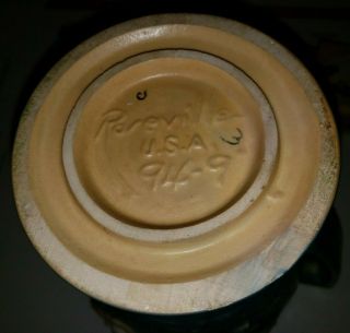 BLUE Roseville pottery MAGNOLIA vase 94 - 9 GOOD CRISP PATTERN 4