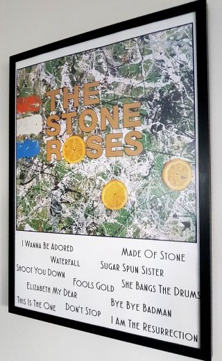 The Stone Roses Framed Poster Ian Brown Fools Gold Oasis I Wanna Be Adored