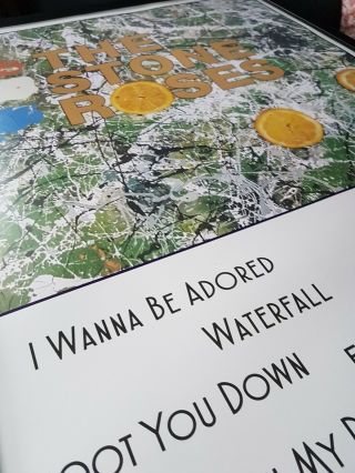 The Stone Roses Framed Poster Ian Brown Fools Gold Oasis I Wanna Be Adored 4