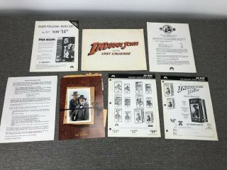 Indiana Jones And The Last Crusade 1990 Movie Vhs Rental Store Release Ad
