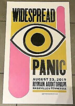 Widespread Panic Ryman Nashville Tn Hatch Show Print Poster August 23 2019