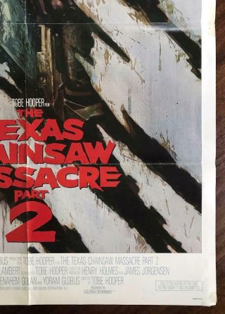 TEXAS CHAINSAW MASSACRE PART 2 Style B Horror Slasher Gore MOVIE POSTER 5