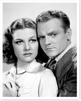 Actress Ann Sheridan & Actor James Cagney Movie Star Silver Halide Photo